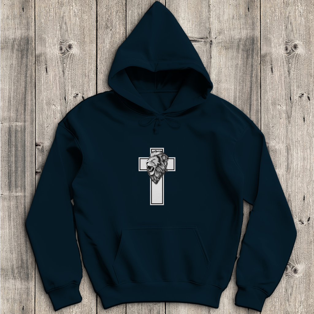 Löwenkreuz - Christlicher Herren Hoodie