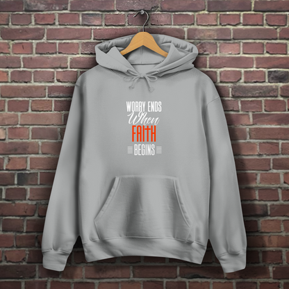 Worry Ends - Christlicher Damen Hoodie