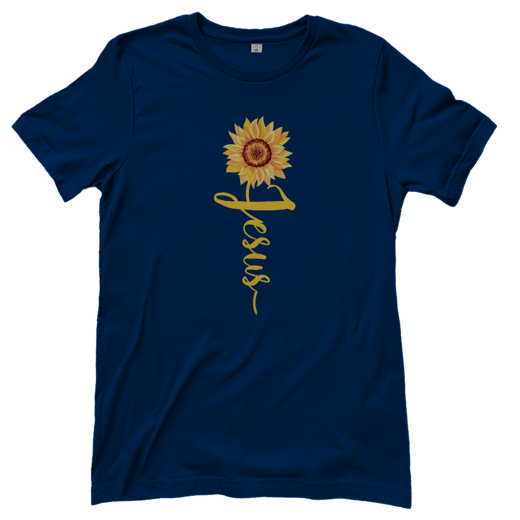 Jesus Sonnenblume christliches Damen T-Shirt