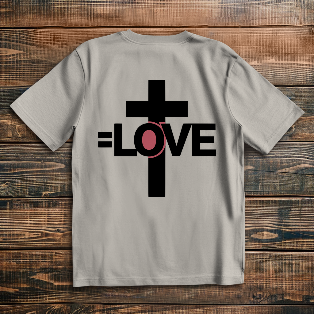 Cross = Love - Oversize Backprint T-Shirt