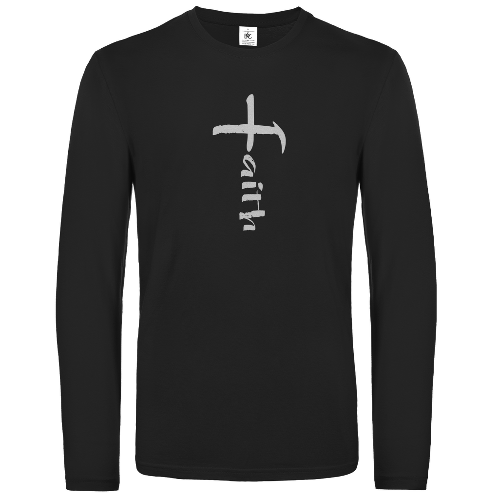Faith Kreuz christliches Unisex Langarmshirt