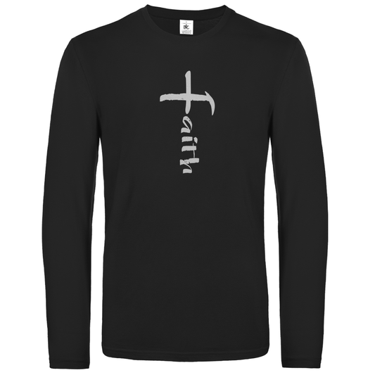 Faith Kreuz christliches Unisex Langarmshirt