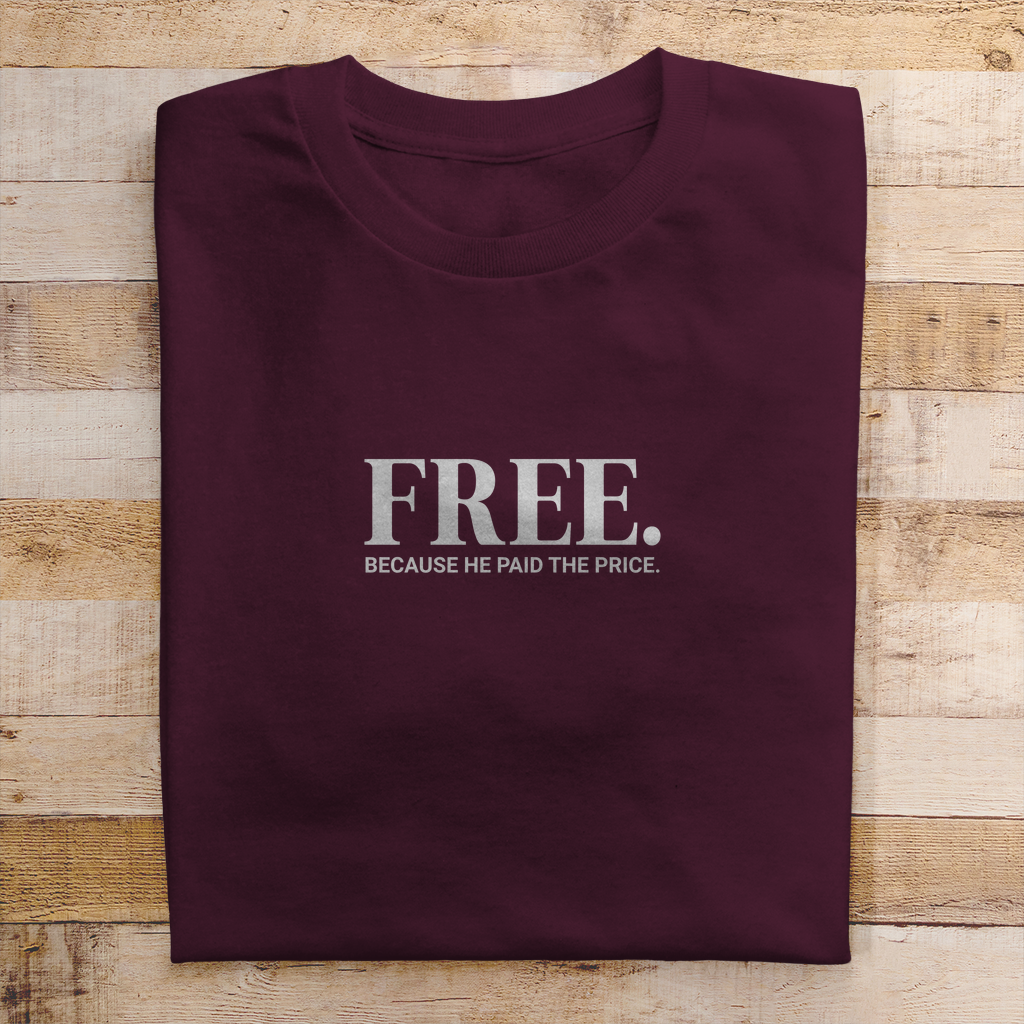 Free because he paid the price - christliches Herren T-Shirt