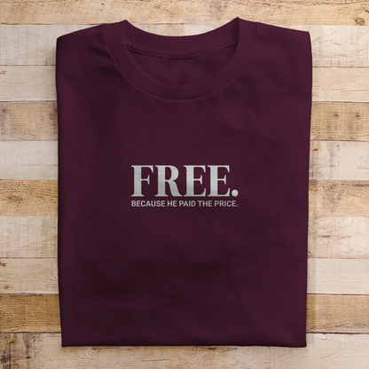 Free because he paid the price - christliches Herren T-Shirt