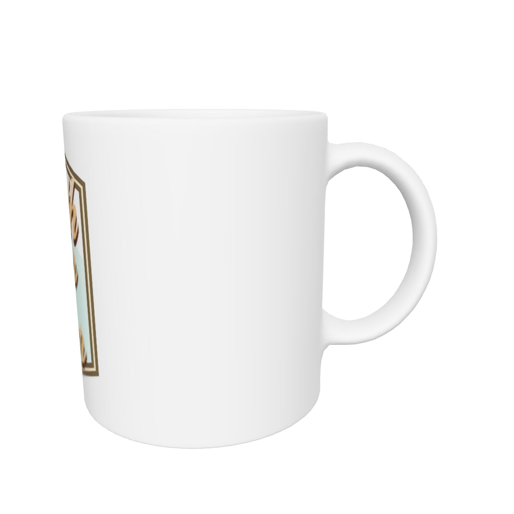 Weiße, glänzende Tasse