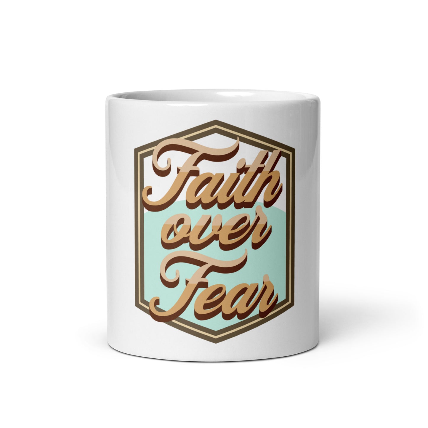 Weiße, glänzende Tasse