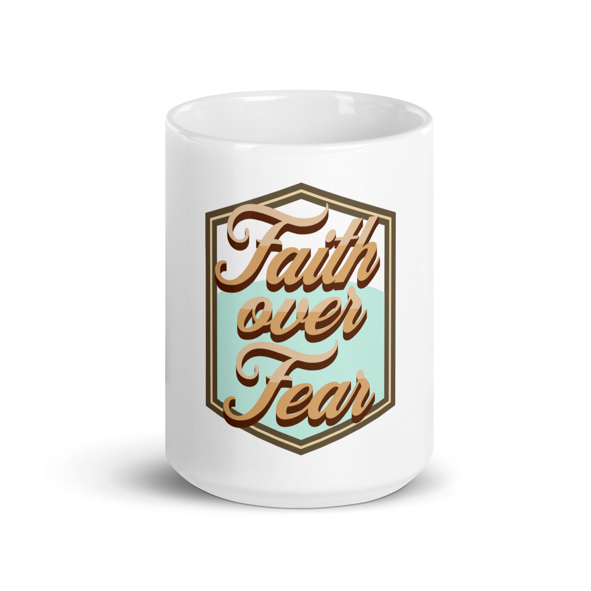 Weiße, glänzende Tasse