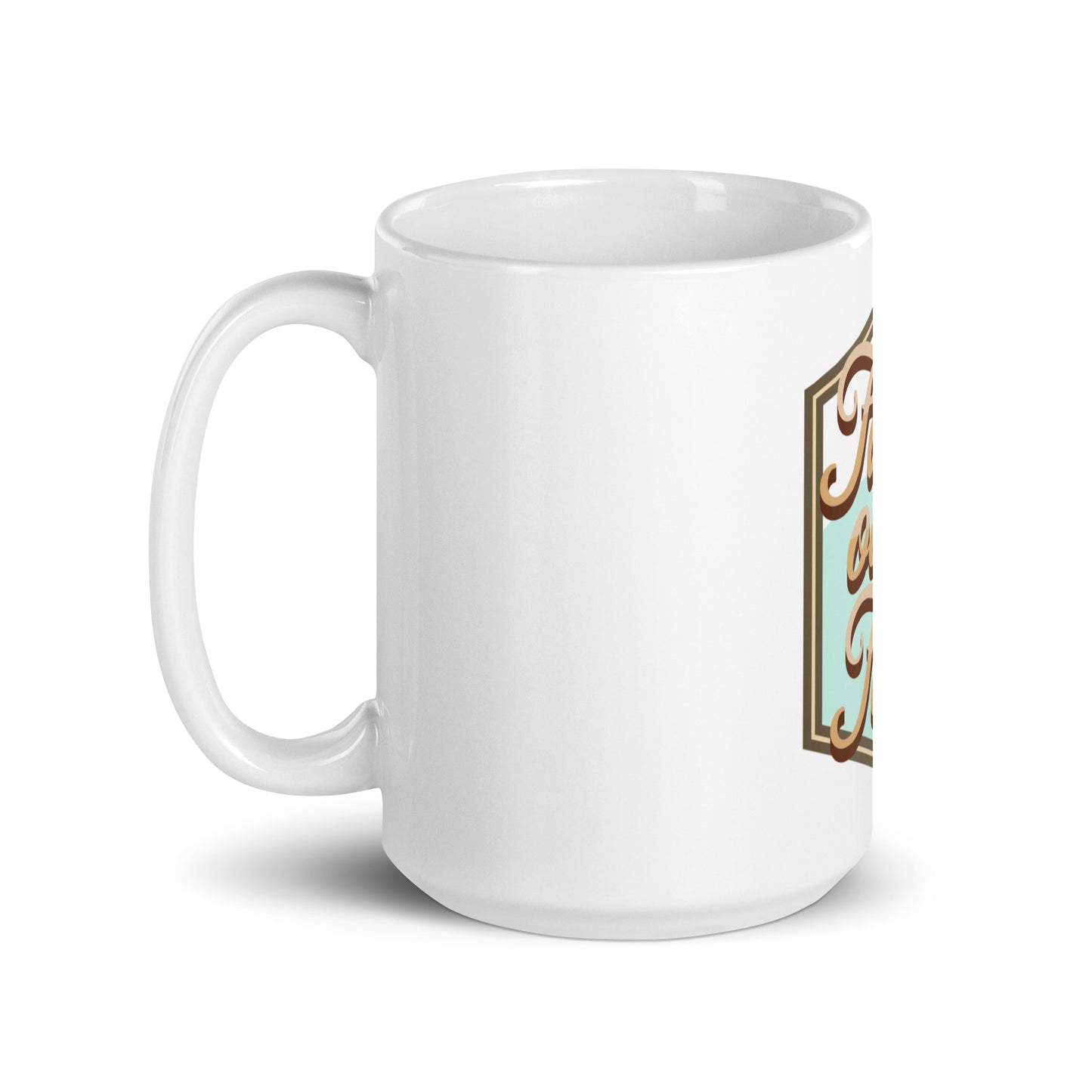 Weiße, glänzende Tasse