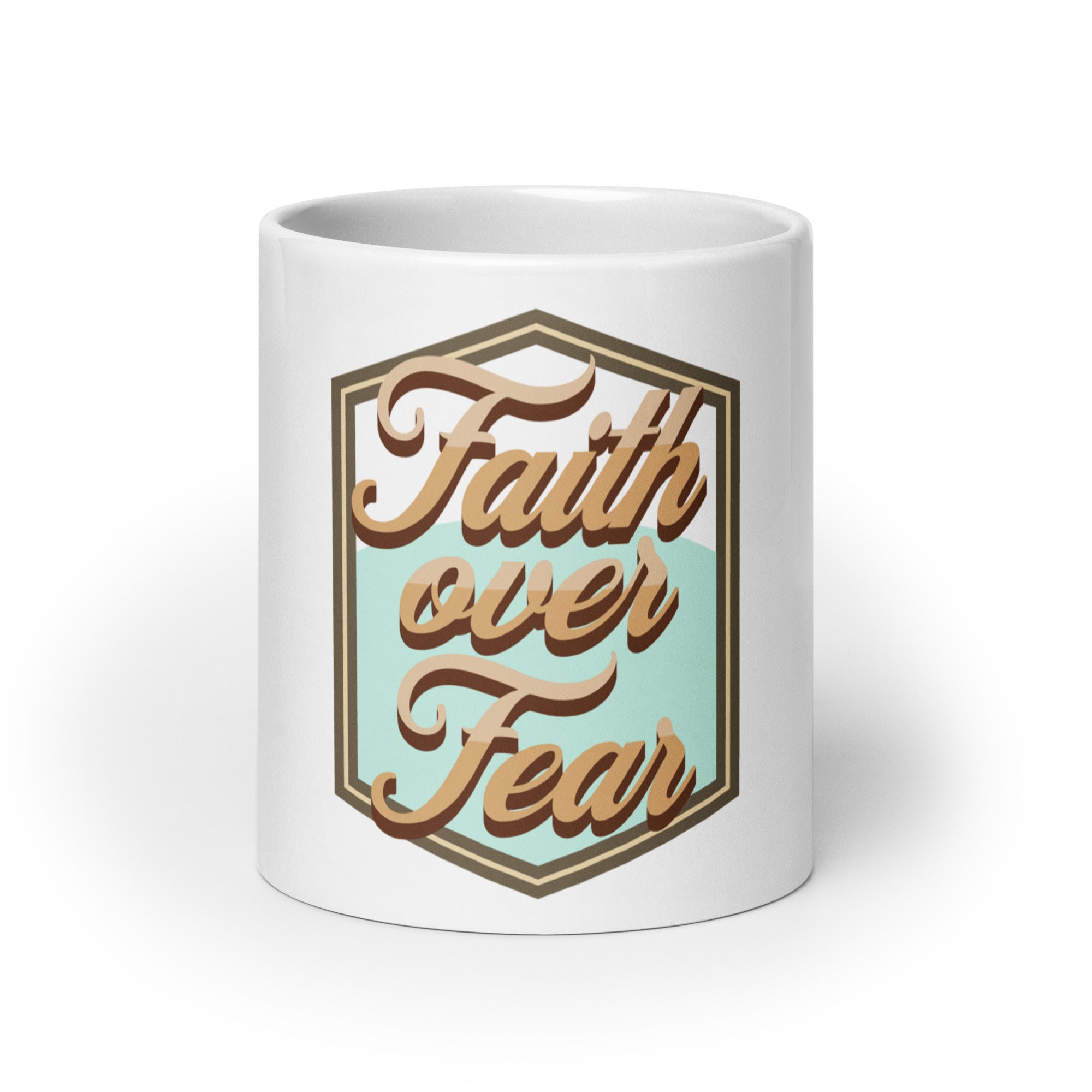 Weiße, glänzende Tasse