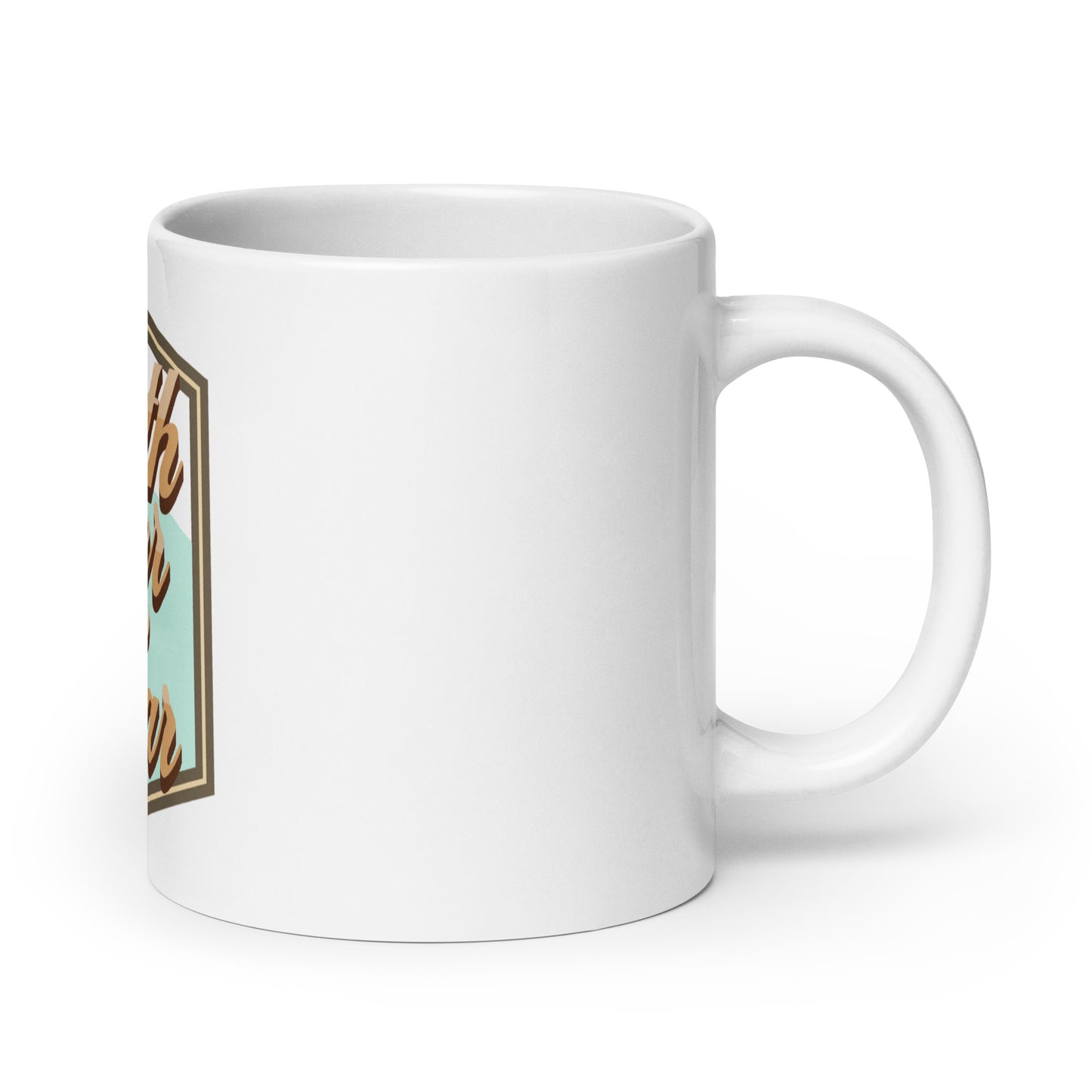 Weiße, glänzende Tasse