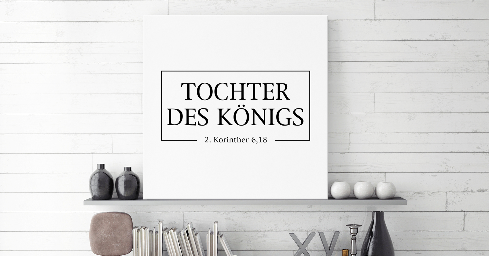 Tochter des Königs Canvas 40x40 cm
