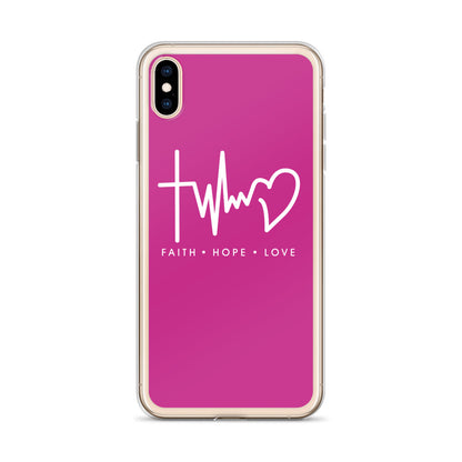 FAITH LOVE HOPE Pink IPHONE HÜLLE - gesegnet