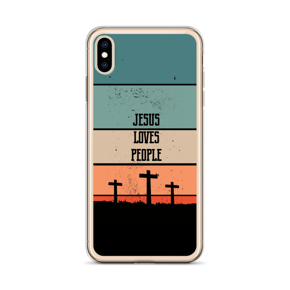 Jesus loves People iPhone Hülle - gesegnet