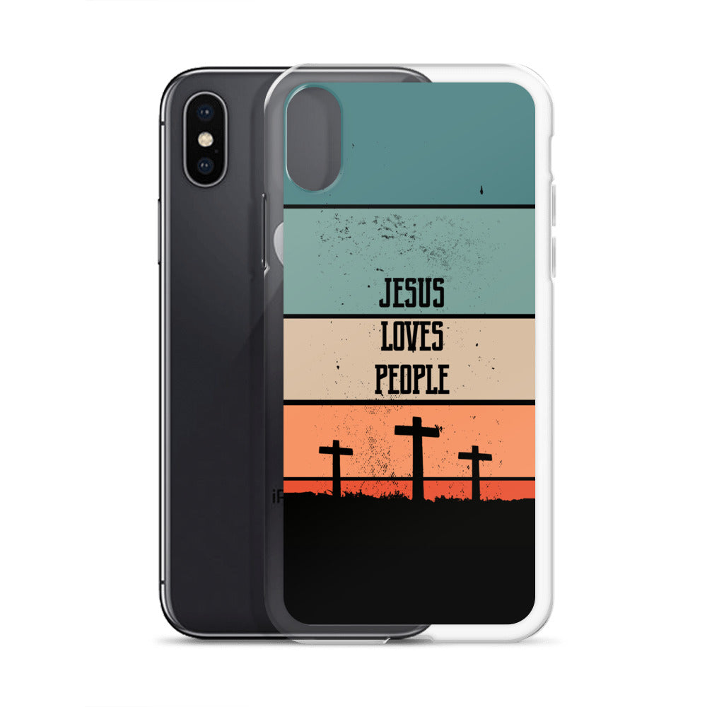 Jesus loves People iPhone Hülle - gesegnet
