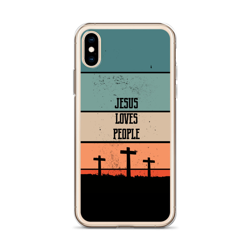 Jesus loves People iPhone Hülle - gesegnet