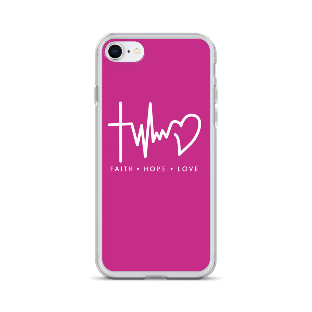 FAITH LOVE HOPE Pink IPHONE HÜLLE - gesegnet
