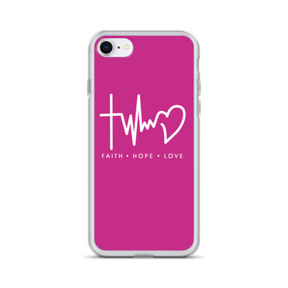 FAITH LOVE HOPE Pink IPHONE HÜLLE - gesegnet