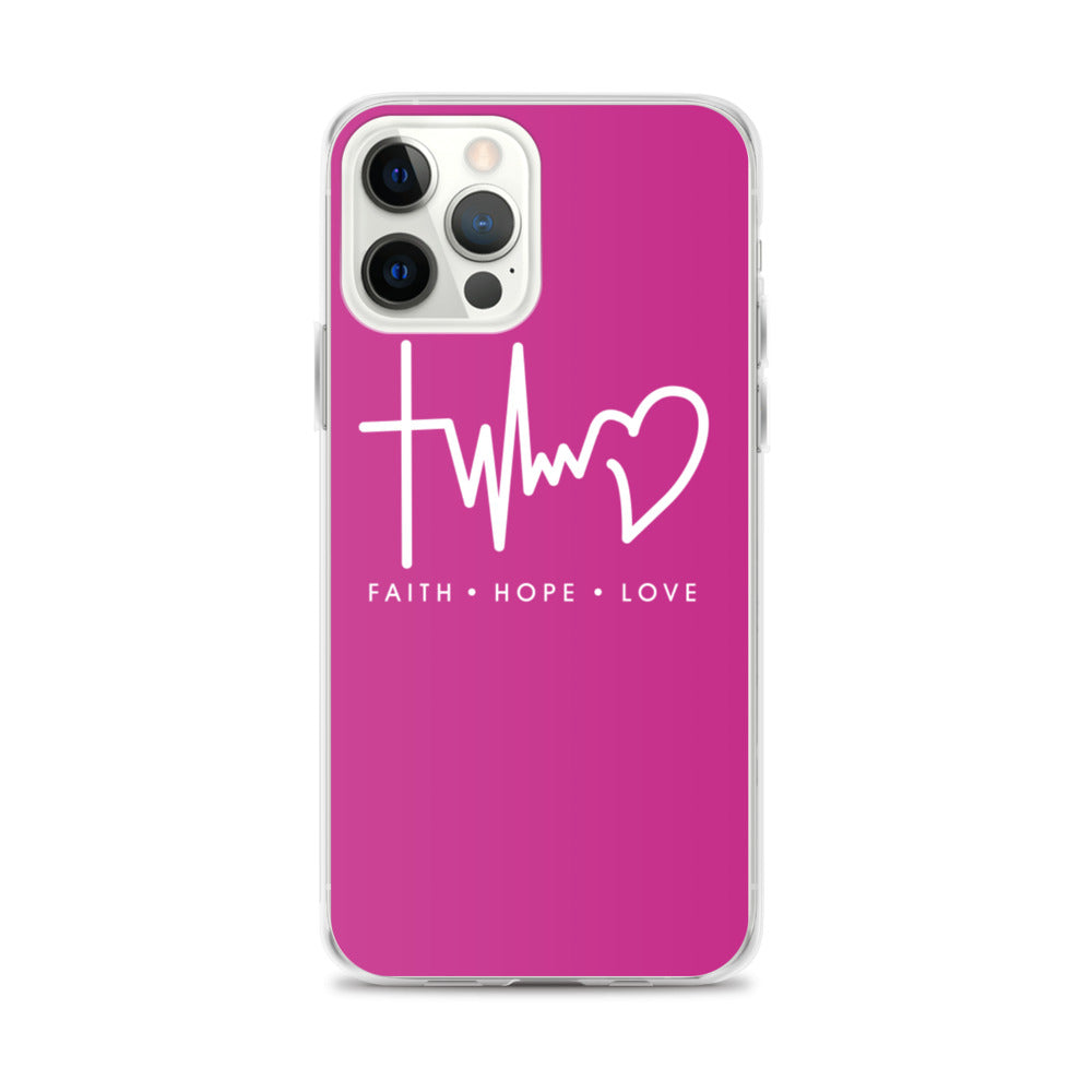 FAITH LOVE HOPE Pink IPHONE HÜLLE - gesegnet