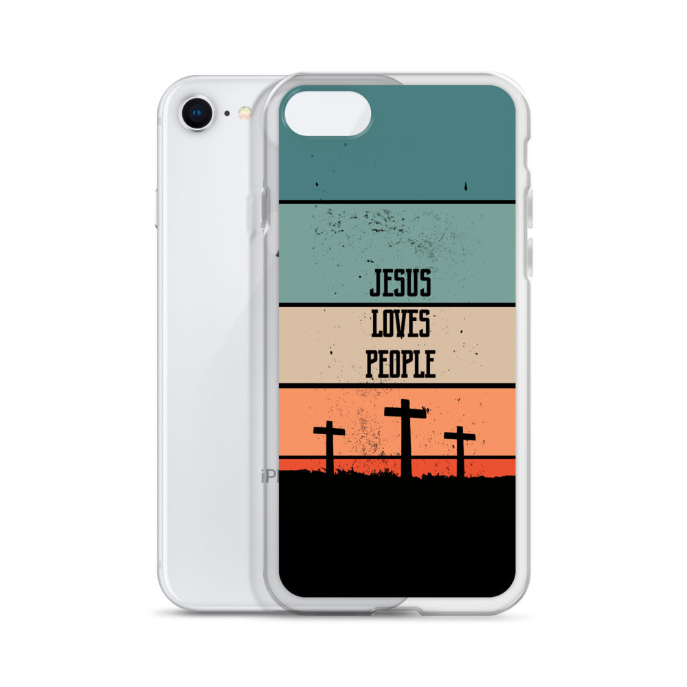 Jesus loves People iPhone Hülle - gesegnet