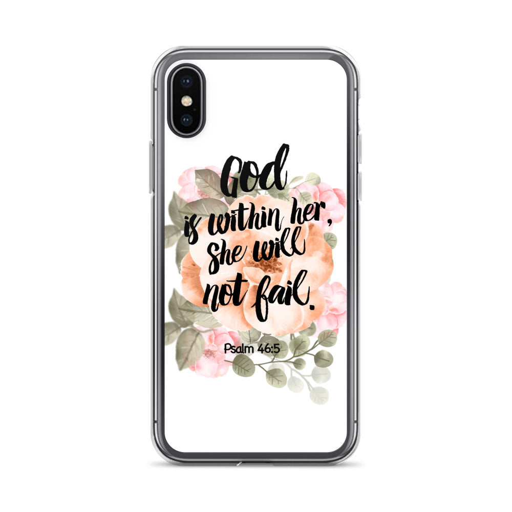 God is within her iPhone Hülle - gesegnet