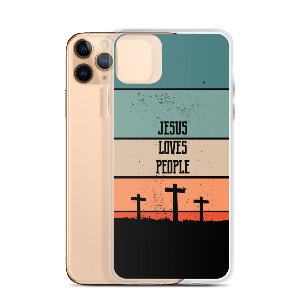 Jesus loves People iPhone Hülle - gesegnet