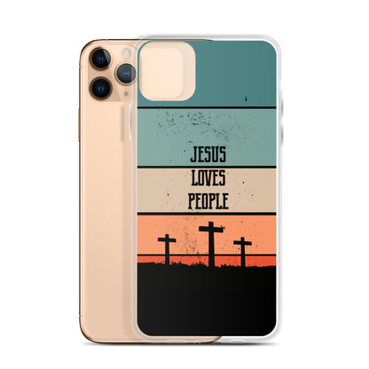 Jesus loves People iPhone Hülle - gesegnet