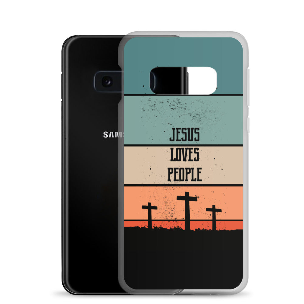 Jesus loves People Samsung Handyhülle - gesegnet