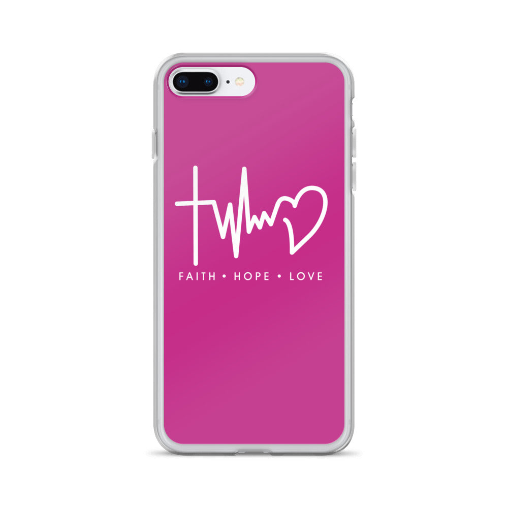 FAITH LOVE HOPE Pink IPHONE HÜLLE - gesegnet