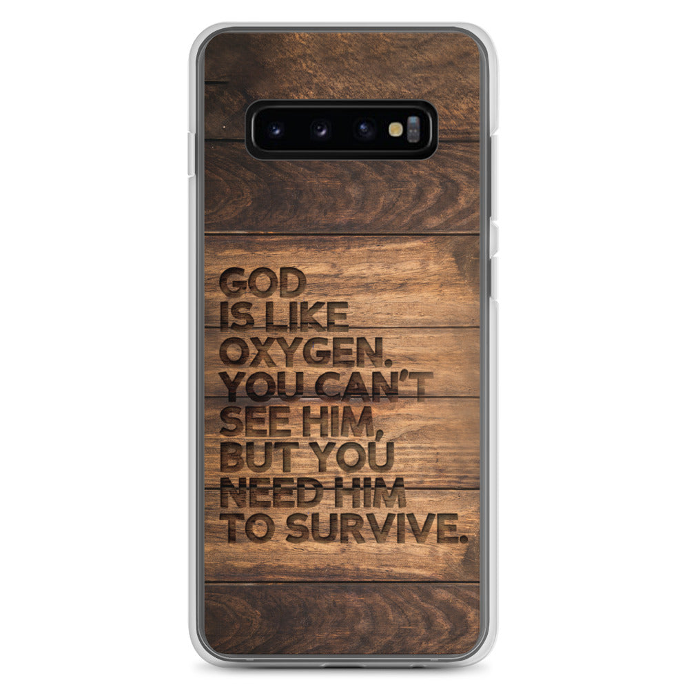 God is like oxygen Samsung Handyhülle - gesegnet