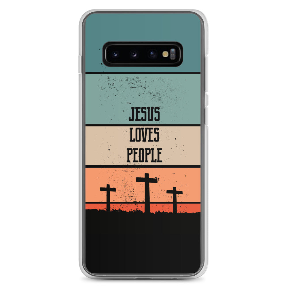 Jesus loves People Samsung Handyhülle - gesegnet