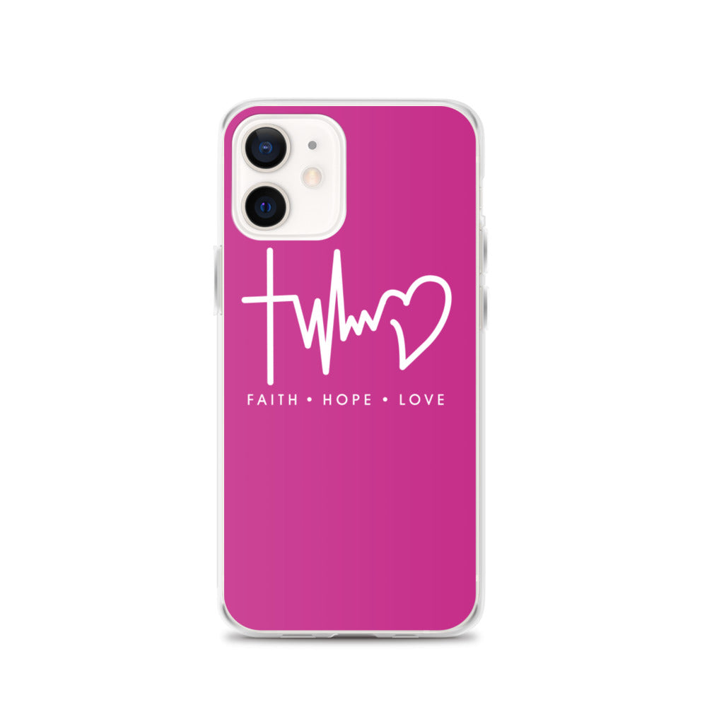 FAITH LOVE HOPE Pink IPHONE HÜLLE - gesegnet