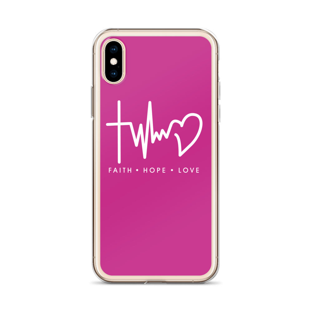 FAITH LOVE HOPE Pink IPHONE HÜLLE - gesegnet