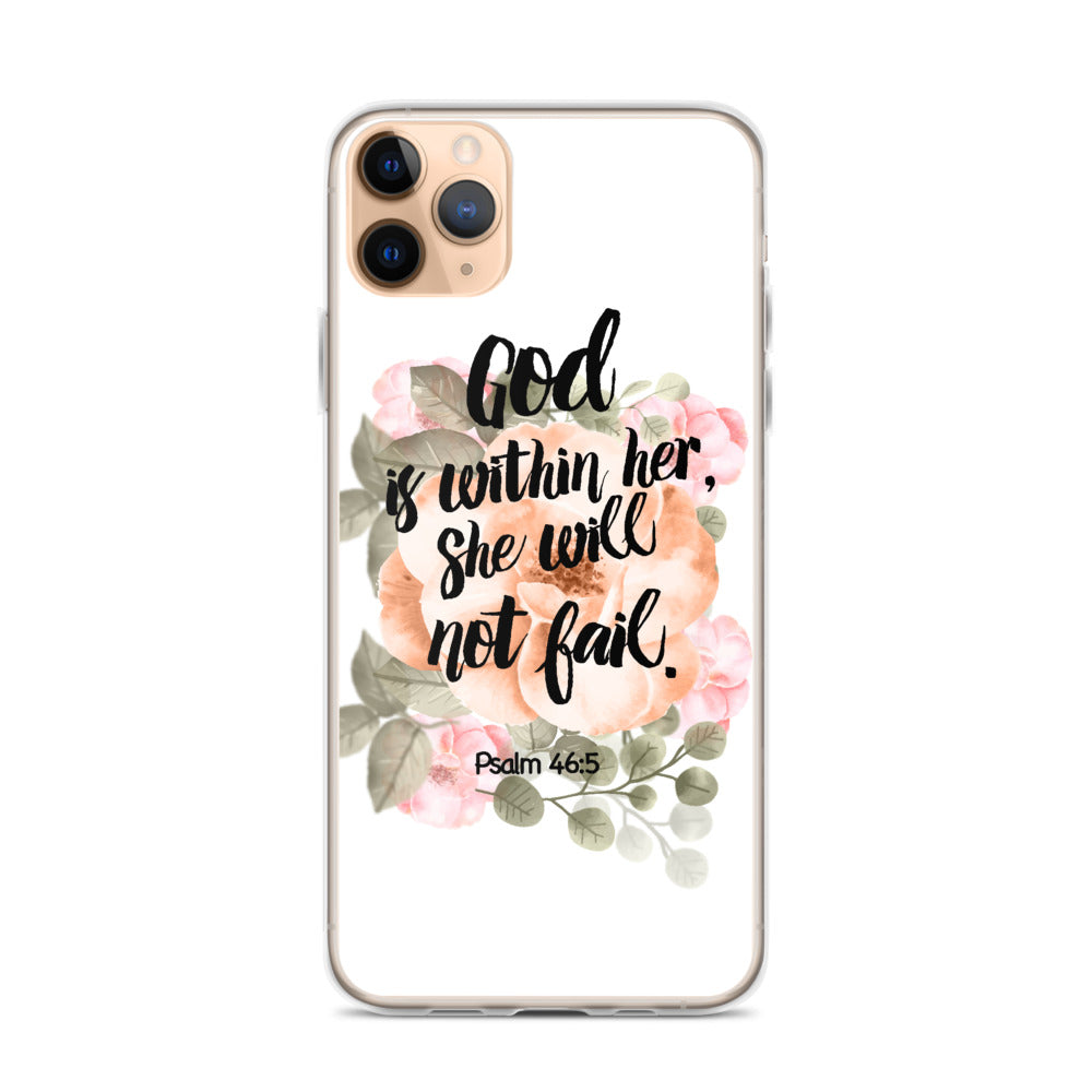 God is within her iPhone Hülle - gesegnet