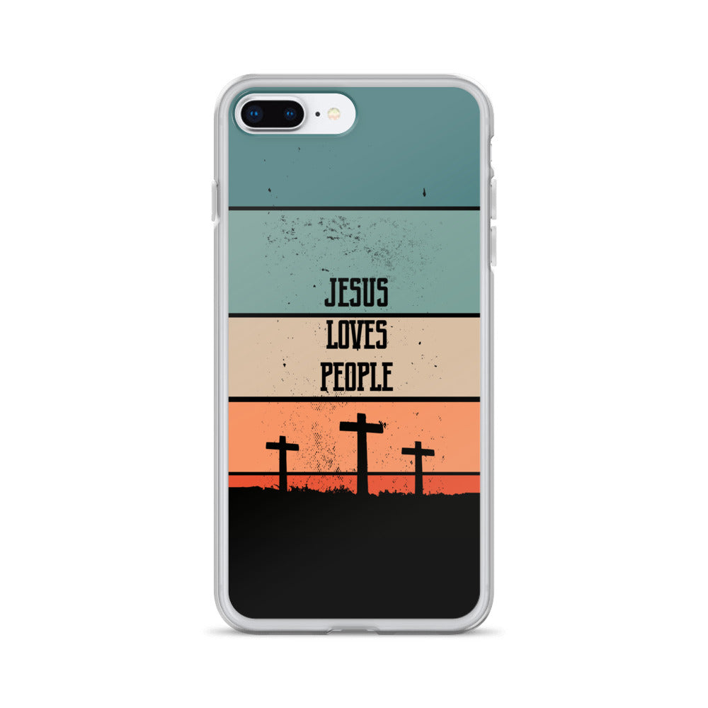Jesus loves People iPhone Hülle - gesegnet
