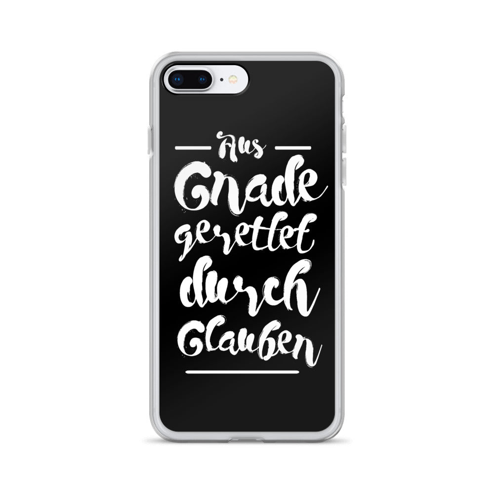 Gerettet durch Glauben  - iPhone Hülle - gesegnet