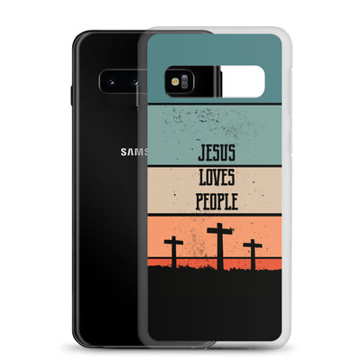 Jesus loves People Samsung Handyhülle - gesegnet