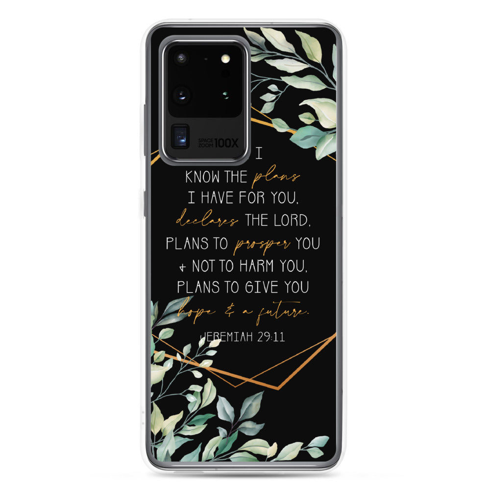 Jeremiah 29:11_black Samsung Handyhülle - gesegnet