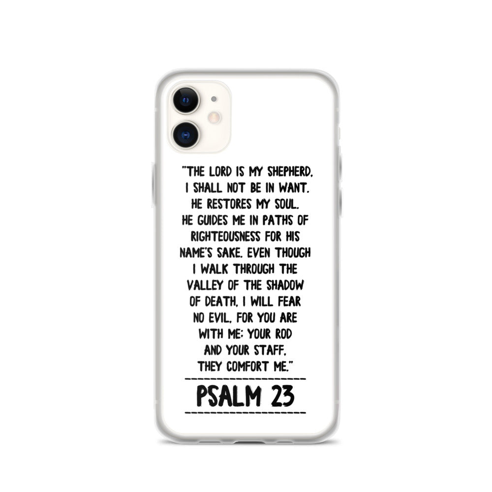 The Lord is my Shepherd Psalm 23 iPhone Hülle - gesegnet