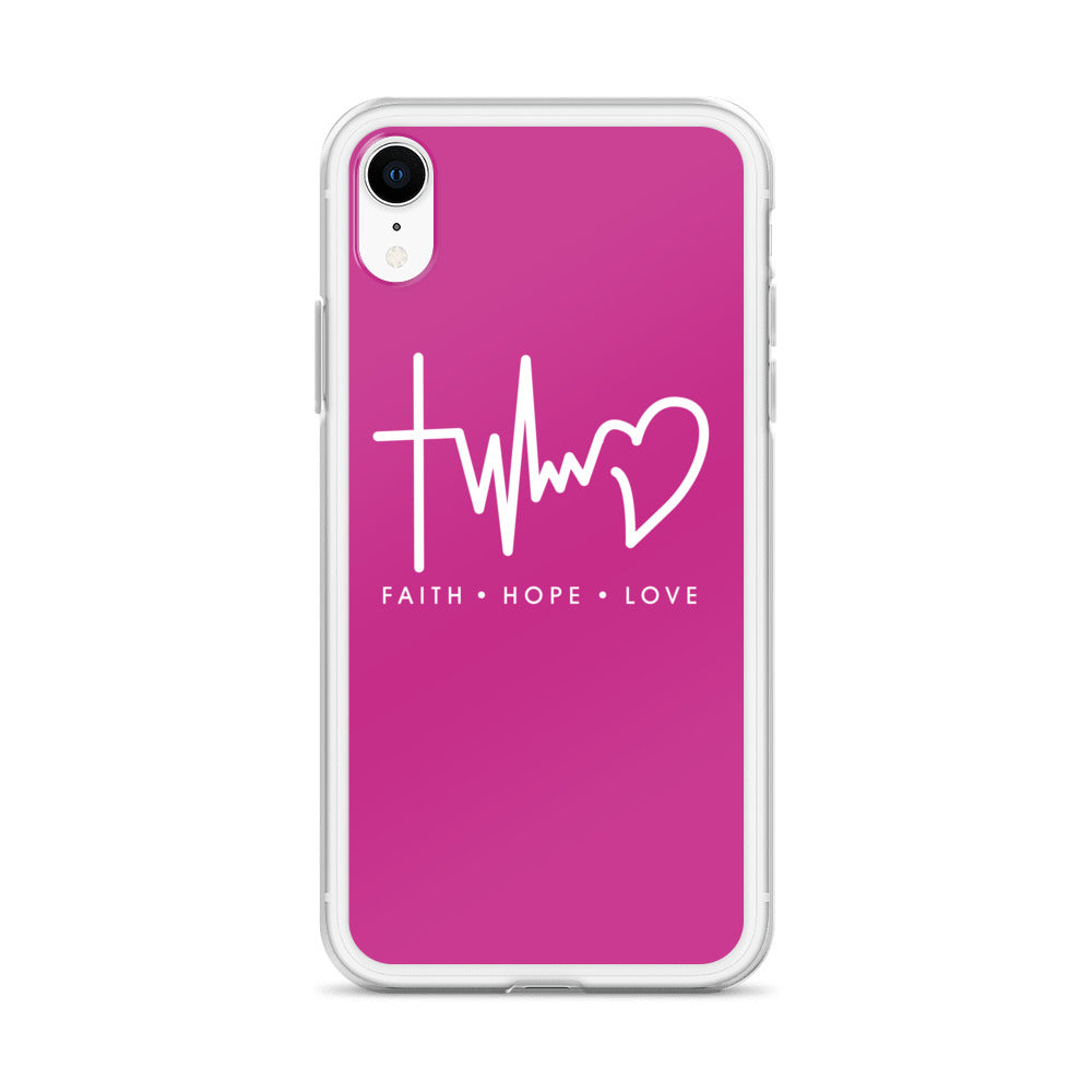 FAITH LOVE HOPE Pink IPHONE HÜLLE - gesegnet
