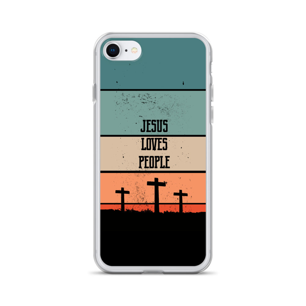 Jesus loves People iPhone Hülle - gesegnet