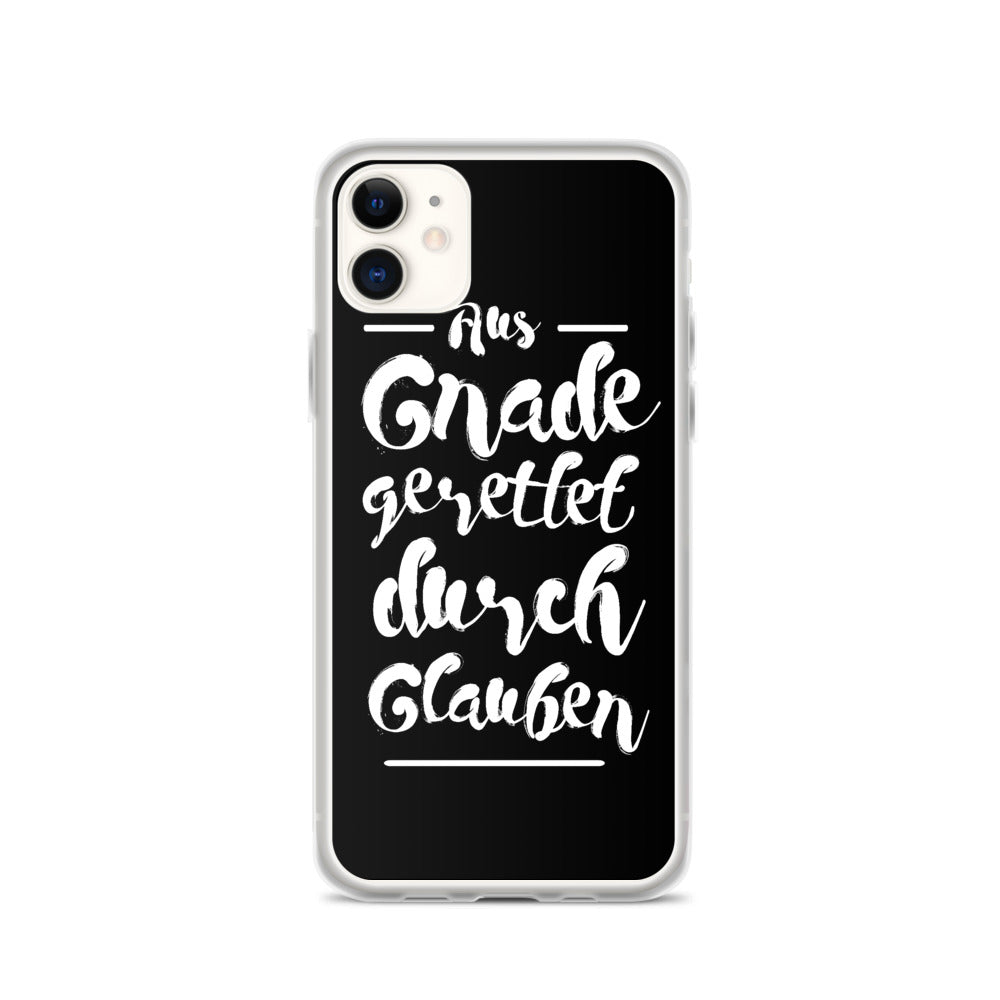Gerettet durch Glauben  - iPhone Hülle - gesegnet