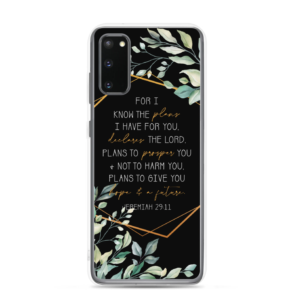 Jeremiah 29:11_black Samsung Handyhülle - gesegnet