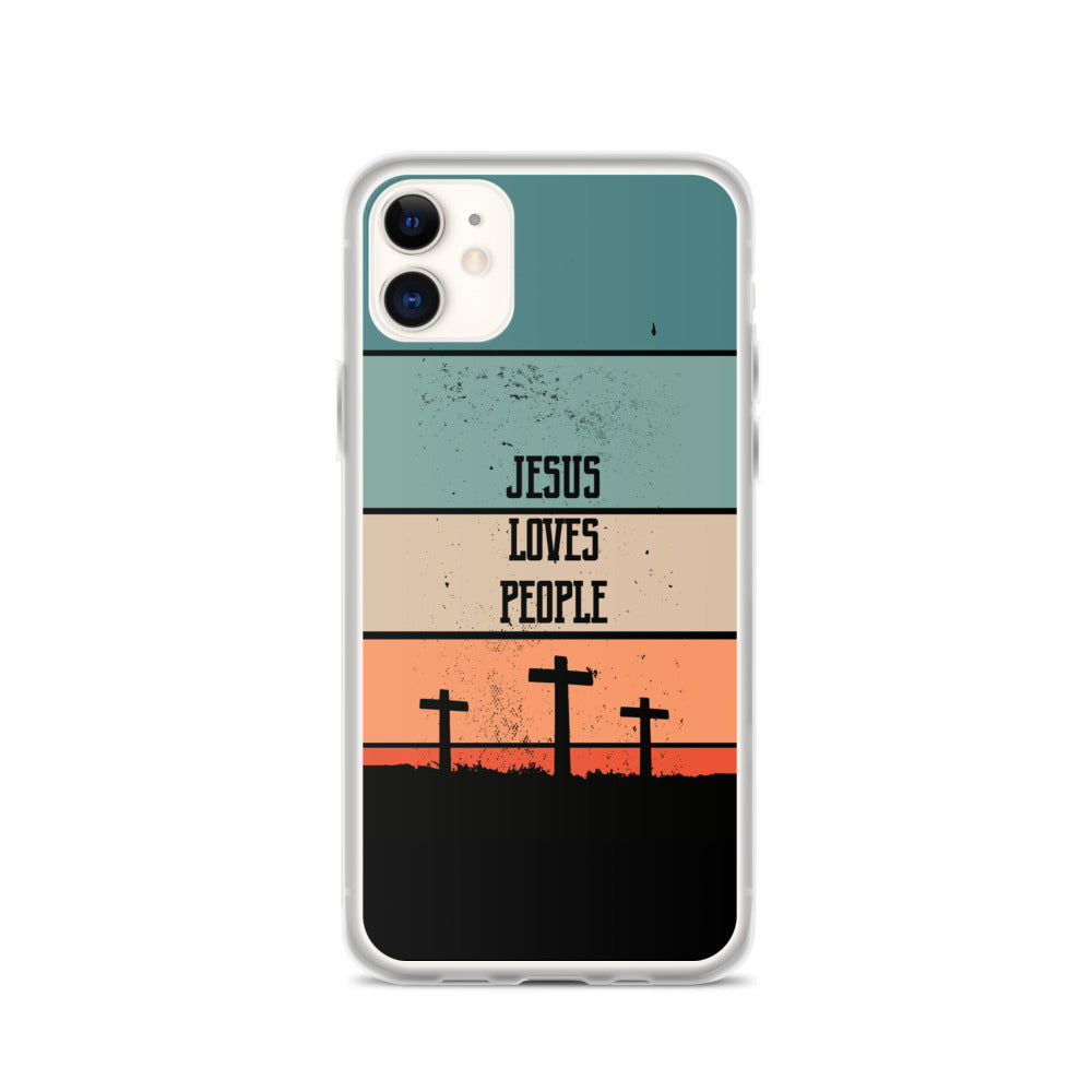 Jesus loves People iPhone Hülle - gesegnet