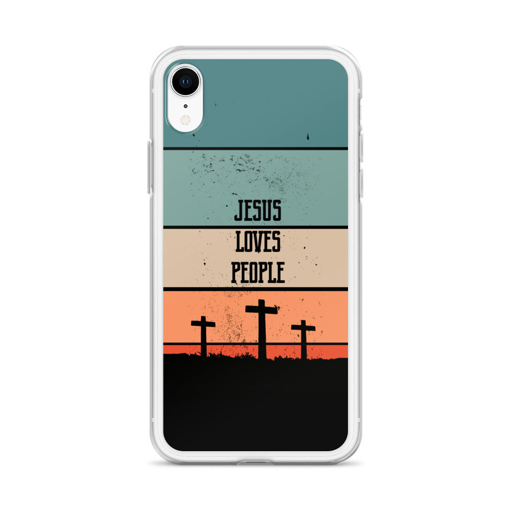 Jesus loves People iPhone Hülle - gesegnet
