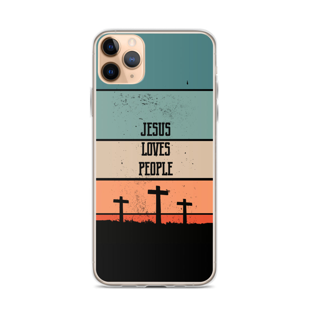 Jesus loves People iPhone Hülle - gesegnet
