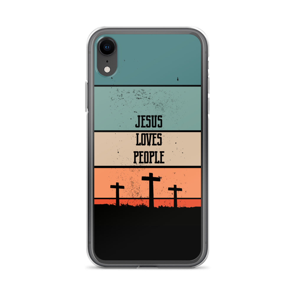 Jesus loves People iPhone Hülle - gesegnet