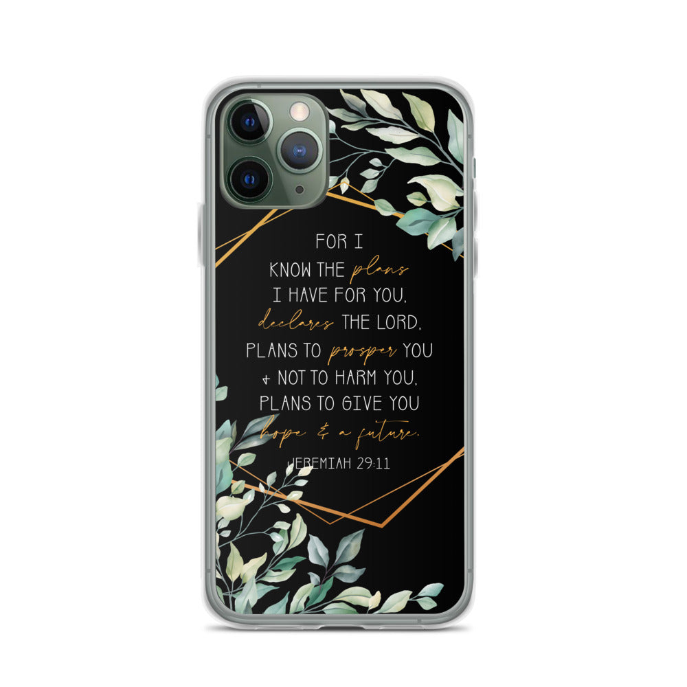 Jeremiah 29:11_black iPhone Hülle - gesegnet