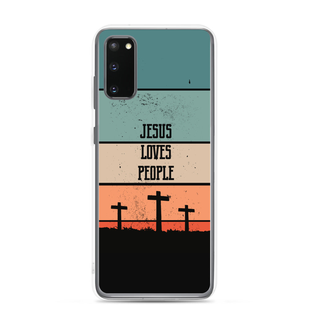 Jesus loves People Samsung Handyhülle - gesegnet