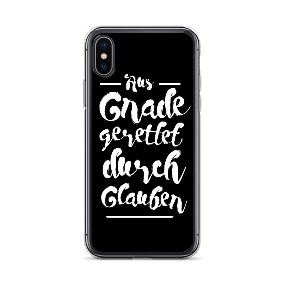 Gerettet durch Glauben  - iPhone Hülle - gesegnet