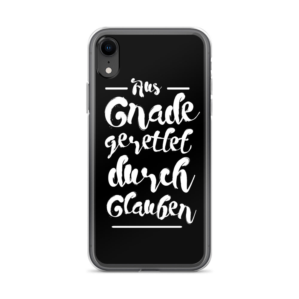 Gerettet durch Glauben  - iPhone Hülle - gesegnet